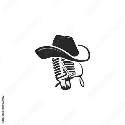 Cowboy Hat on Microphone Country Tunes