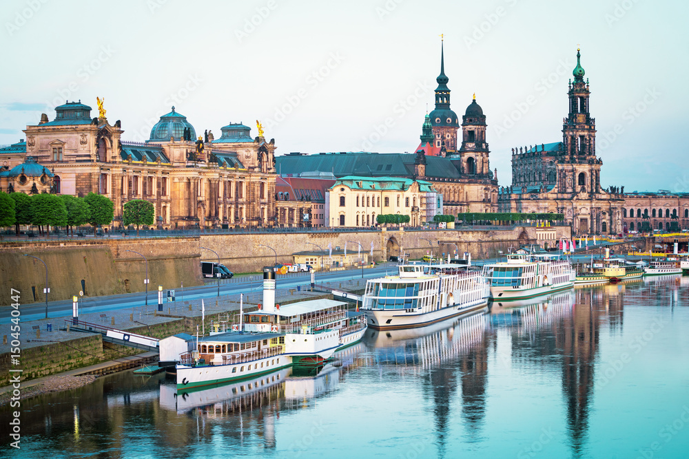 Obraz premium Dresden famous city. Germany city center,vcapital, second largest, city, Saxony., river, Elbe, seat, merchants, margrave, European, ag
