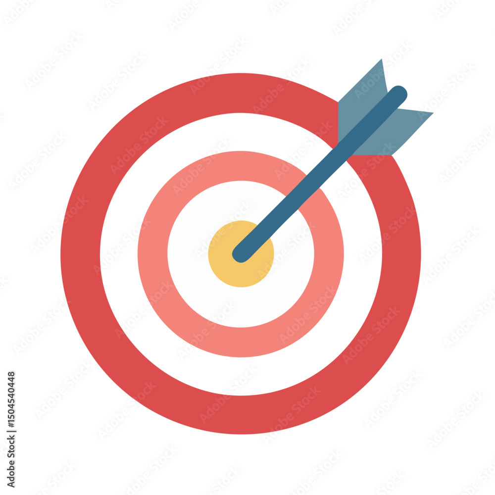 Target Icon Representing Goal Achievement and Success Target Icon Representing Goal Achievement and Success