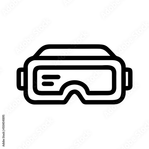 VR Goggles Icon Representing Virtual Reality Device and Immersive Technology