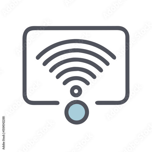 Wireless Signal Icon Representing Connectivity and Network Access