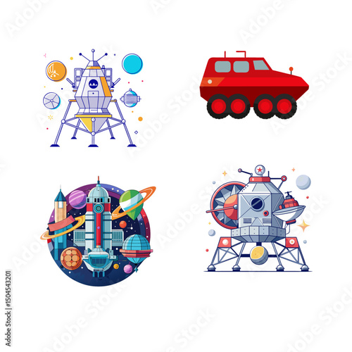 set of cartoon cars