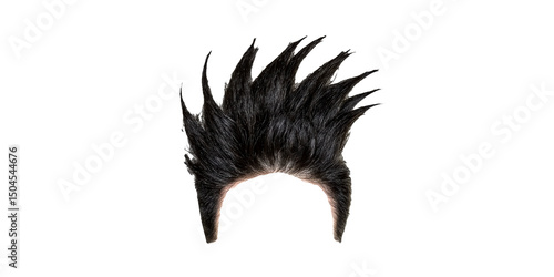 Wallpaper Mural Black spiky mohawk hairstyle isolated on transparent background Torontodigital.ca