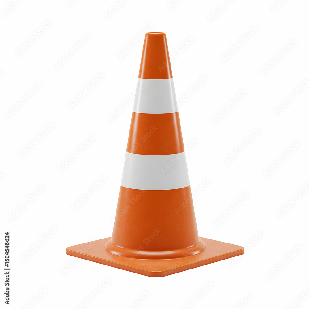 Traffic Cone Orange White Safety Cone Traffic Cone Orange White Safety Cone
