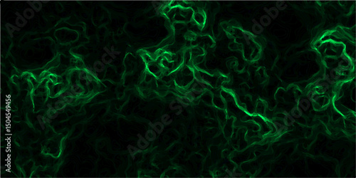Abstract digital background with faint, glowing green electric lines and fluid. Nebula-inspired void, with glowing filaments and deep. Vivid liquid aquarelle paint paper texture canvas element 