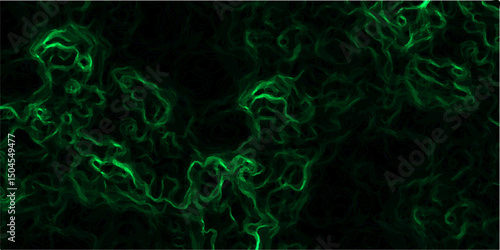 Abstract digital background with faint, glowing green electric lines and fluid. Nebula-inspired void, with glowing filaments and deep. Vivid liquid aquarelle paint paper texture canvas element 