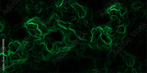 Abstract digital background with faint, glowing green electric lines and fluid. Nebula-inspired void, with glowing filaments and deep. Vivid liquid aquarelle paint paper texture canvas element 