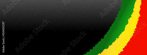 Juneteenth Celebration Abstract Background with Pan-African Colors