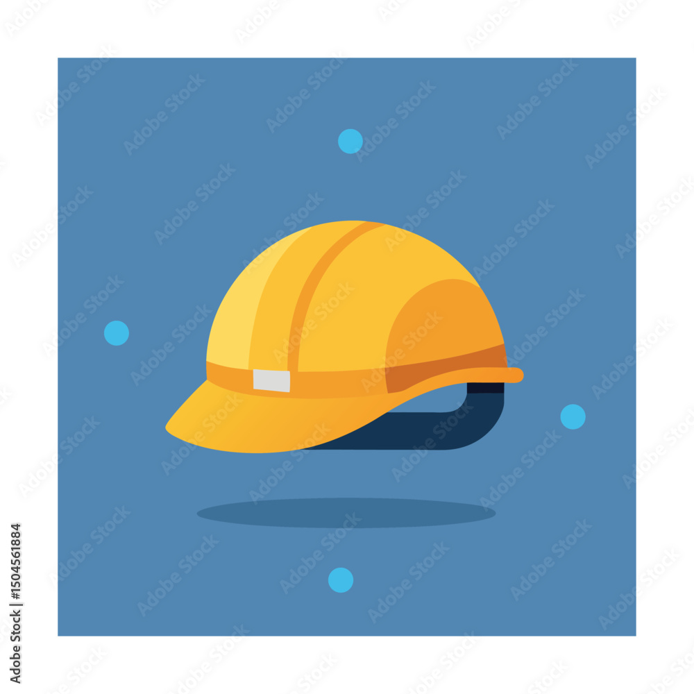 Fototapeta premium Floating Safety Helmet on Project Background