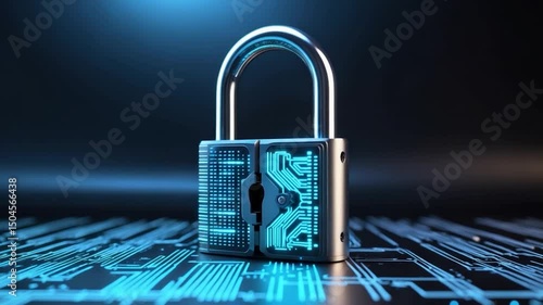 Wallpaper Mural Security lock technology enhances protection of personal information and financial transactions in global cyber security strategies Torontodigital.ca