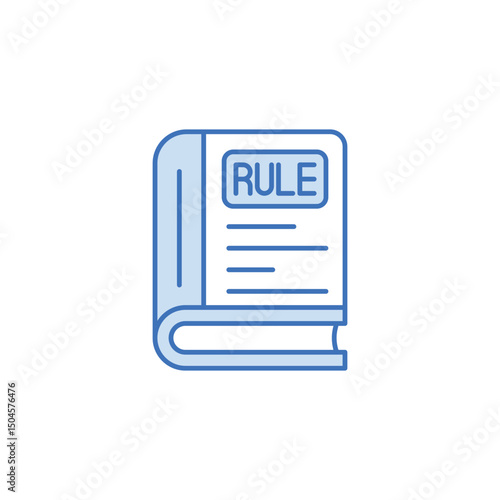 Rule icon design with white background stock illustration