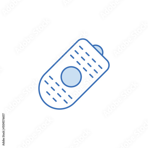 Remote Control icon design with white background stock illustration