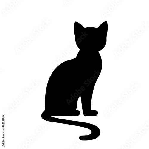  Sitting Cat Pet Ebony Figure