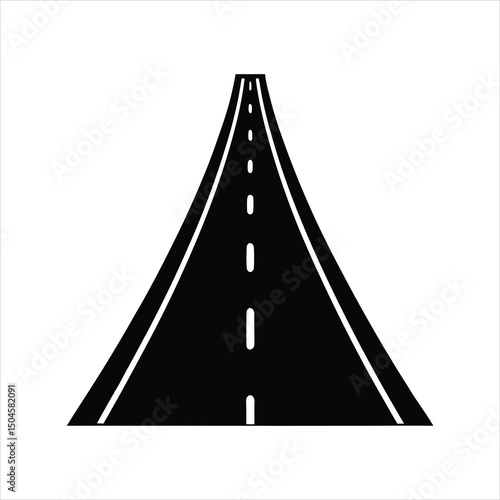Road Icon Pack Silhouette Vector Illustration