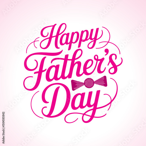 Happy Father's Day design: Celebrate fatherhood with this eye-catching design, featuring elegant typography and a playful touch, perfect for conveying heartfelt wishes.
