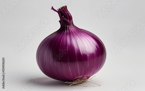 Purple onion isolated on white background