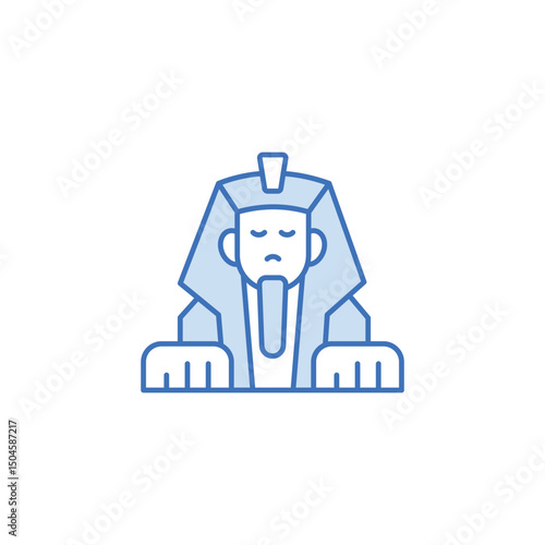 Sphinx Of Gizeh icon design with white background stock illustration