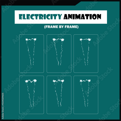 Electric Shock Wave Animation - Frame by Frame Sequence 