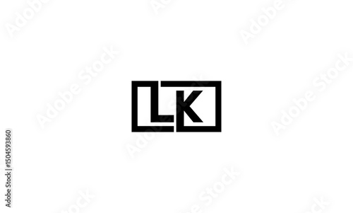 LK initial letters, monogram logo