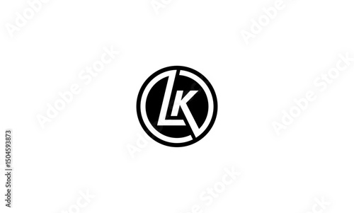 LK initial letters, monogram logo
