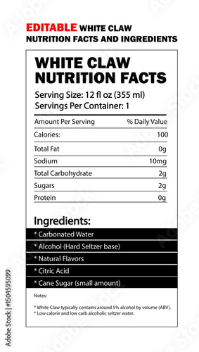 Hard Seltzer Nutrition Calories, Carbs, & Ingredients
