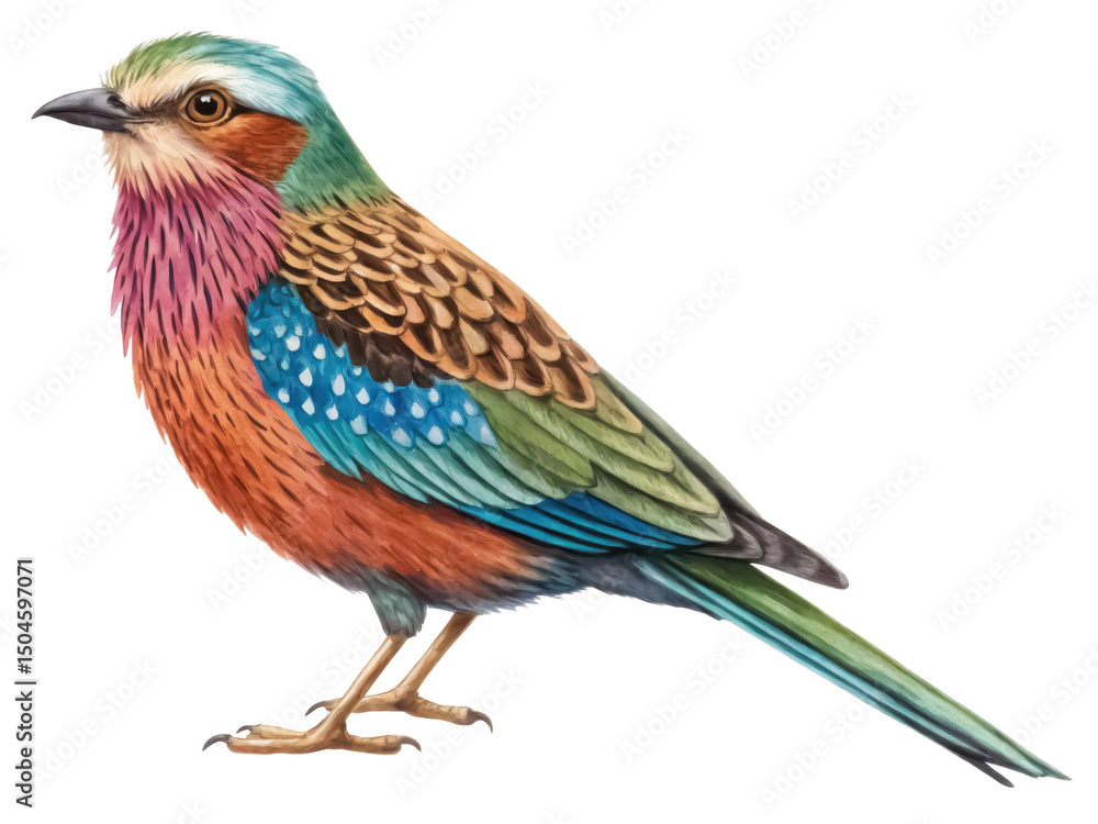 Fototapeta premium Hand painted bird illustration png bird art png wildlife painting png hand drawn bird png artistic illustration png nature art png custom art png transparent background image