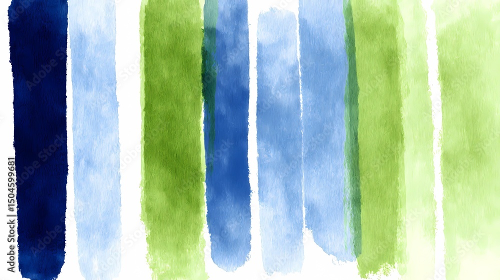 Naklejka premium Tileable pattern of glowing green and blue stripes, perfect for neon-themed visuals, techno art, and electric motion backgrounds.