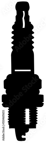 spark plug in black and white good for plasma or laser table crafts