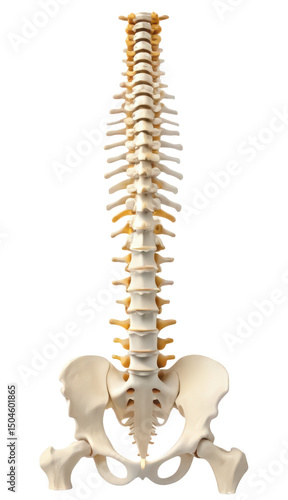 Human vertebral column model png spine model png anatomy model png human skeleton png backbone model png medical model png skeletal system png transparent background image