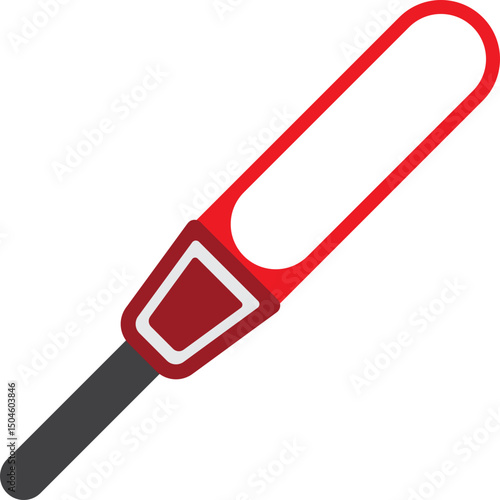 Illustration of a Handheld Metal Detector, Prevention Security Tool