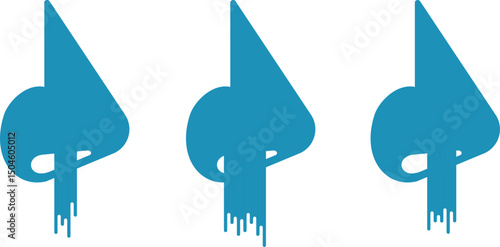 runny nose, nose icon and disease