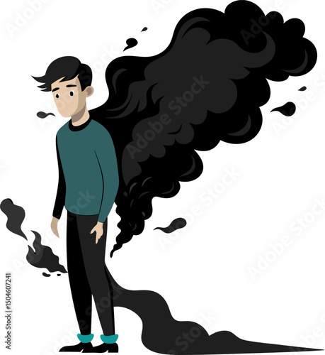 


15



New
Fine-tune
Variate
Vector
566
566
0


Vector art


Illustration of man vanishing in a dark black smoke white background 
