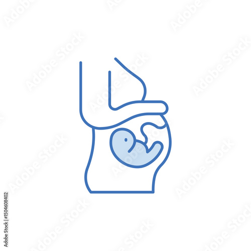 Pregnancy icon design with white background stock illustration