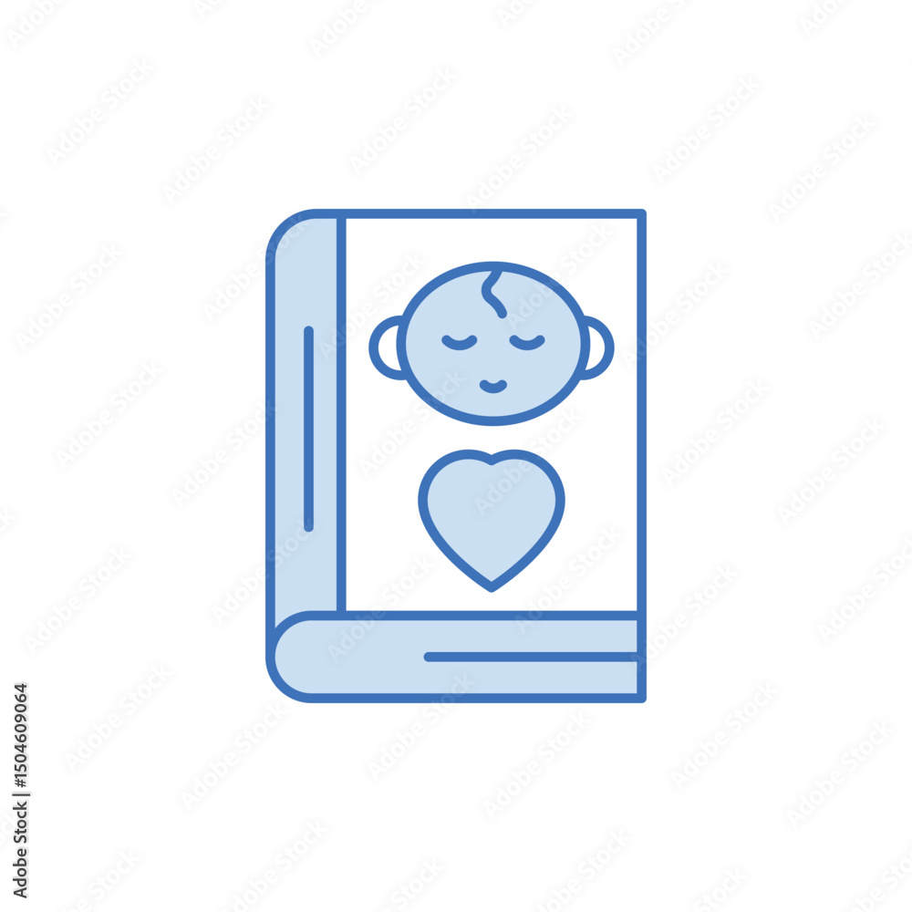 Fototapeta premium Baby Book icon design with white background stock illustration
