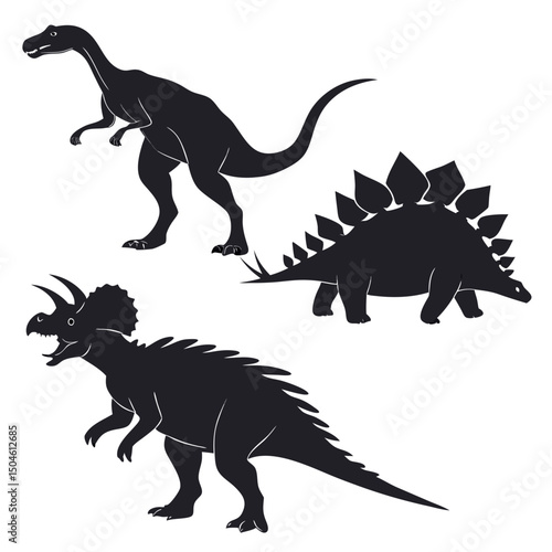 Isolated giant tyrannosaurus rex dinosaur prehistoric monster illustration