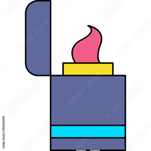 Lighter single vector icon illustration