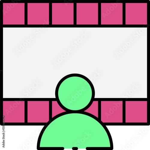 Video single icon vector illustration