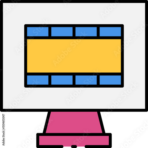 Videos single icon vector illustration