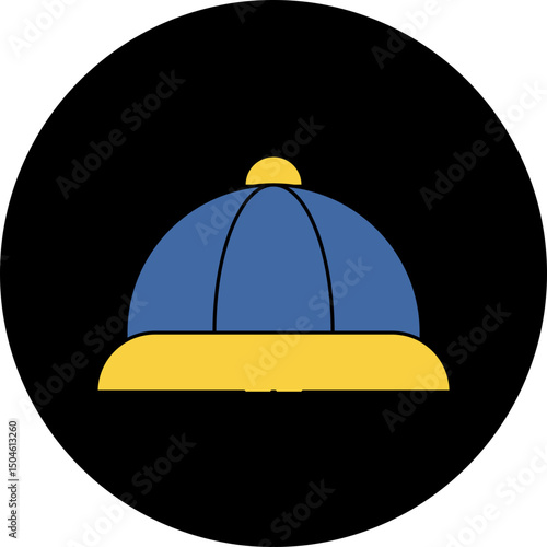 Cap single vector icon illustration