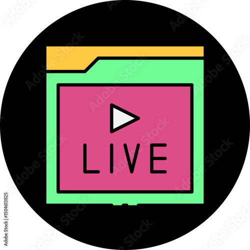 Live single vector icon illustration