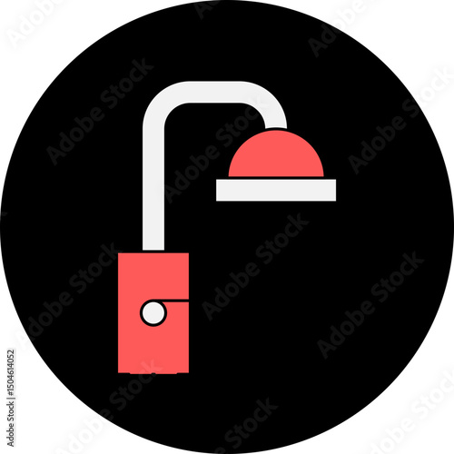Shower single icon vector illustration