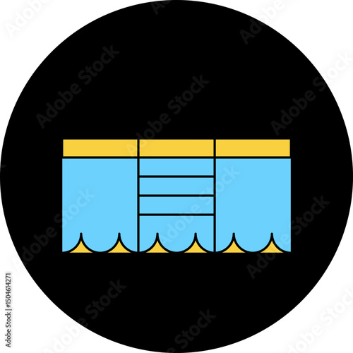 Swimming pool single icon vector illustration