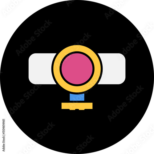 Web cam single vector icon illustration