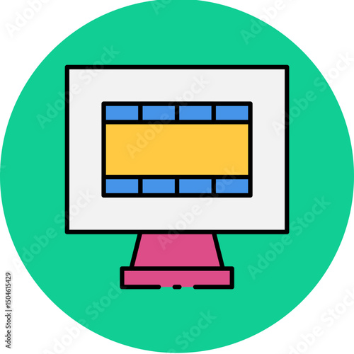 Videos single icon vector illustration