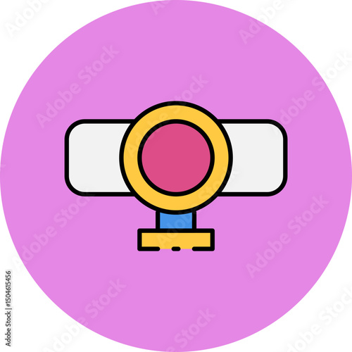 Web cam single vector icon illustration