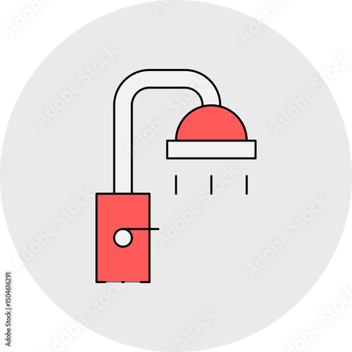 Shower single icon vector illustration