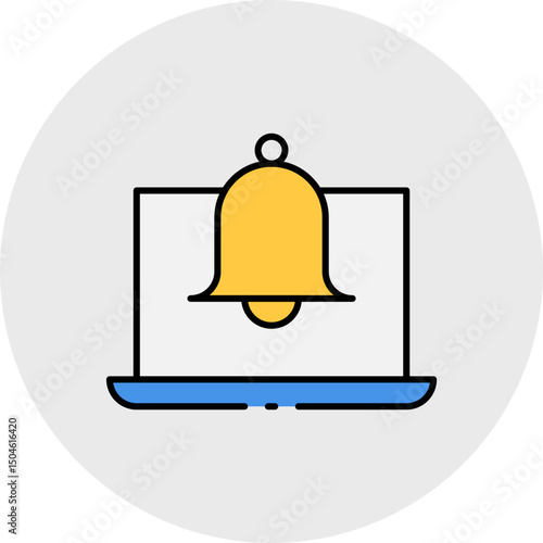 Bell single icon vector illustration