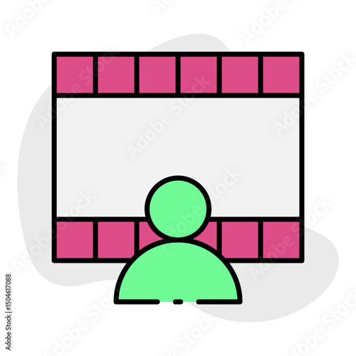 Video single icon vector illustration