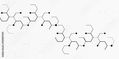Vector Illustration of Hexagons Pattern, Geometric Abstract Background with Simple Hexagonal Elements, computer network .geometric hexagon shape. connection concept