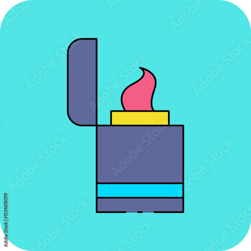 Lighter single vector icon illustration